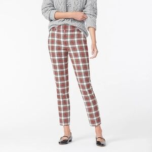 J. Crew Cameron slim crop pant in snowy Stewart tartan bi-stretch wool
